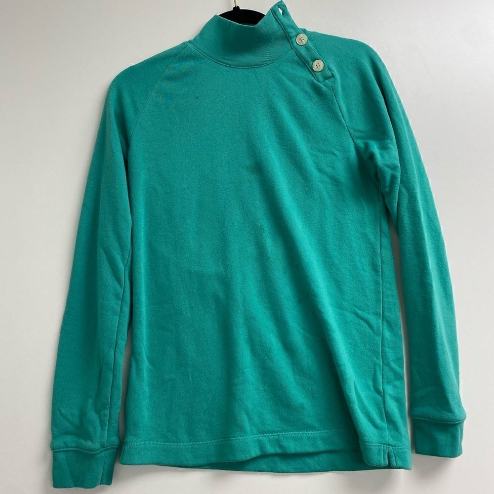 J. Crew Factory Button Neck Tunic Sweatshirt
